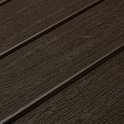 Donkerbruine planken met houtnerf textuur.