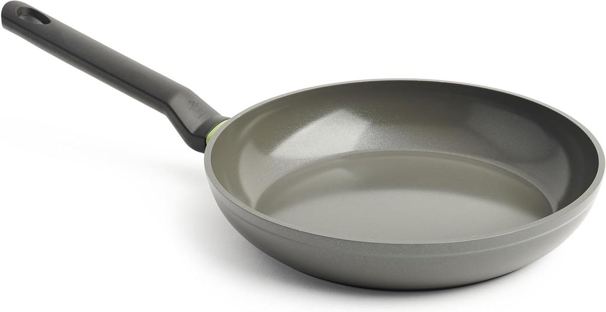 26cm Induction Ceramic Frying Pan Non-Stick Coating PFAS-Free Oven-Safe up to 160°C Grey