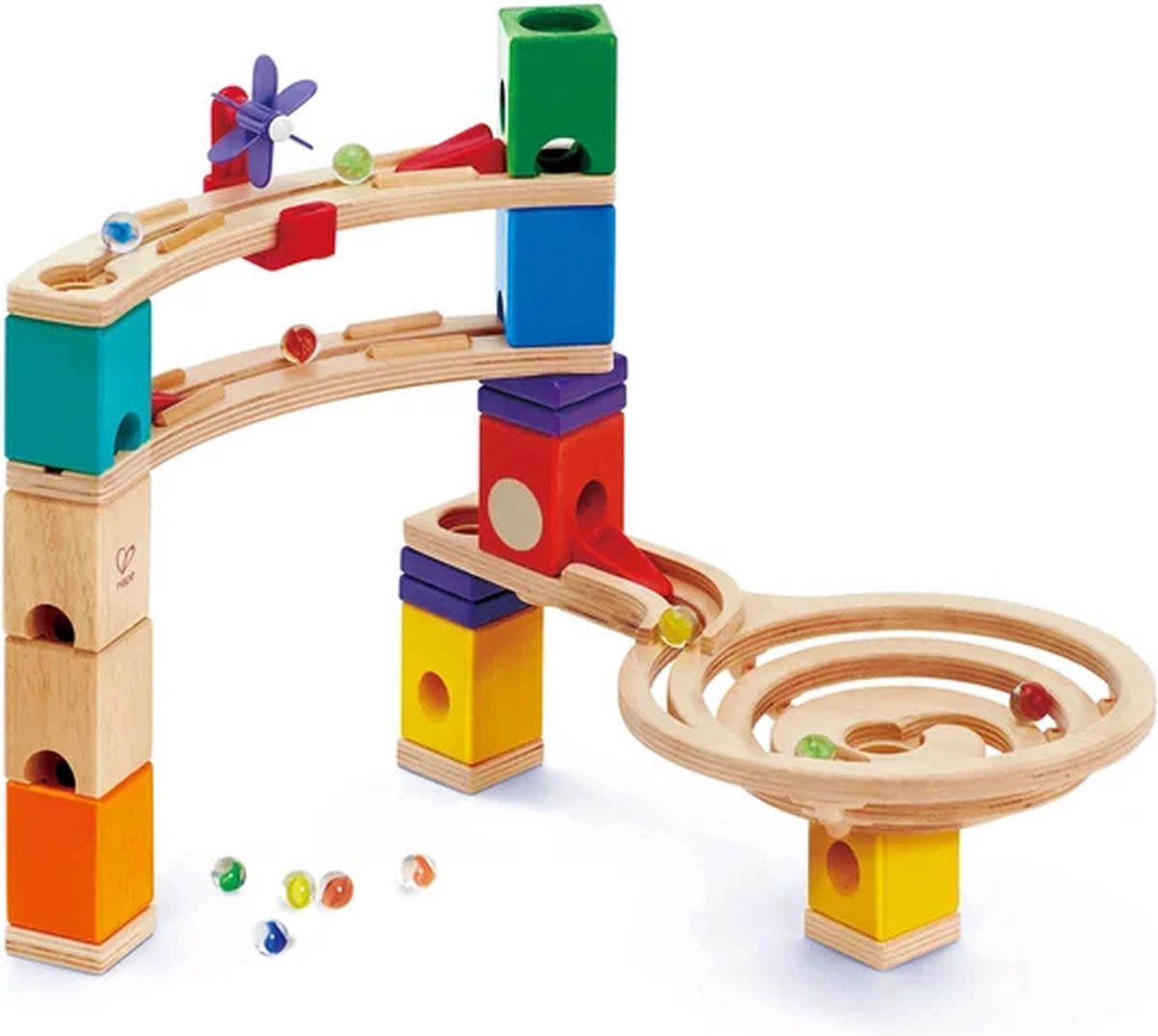 Hape Quadrilla Knikkerbaan Race to the Finish - 58-delige houten bouwset voor kinderen vanaf 4 jaar — afbeelding 7