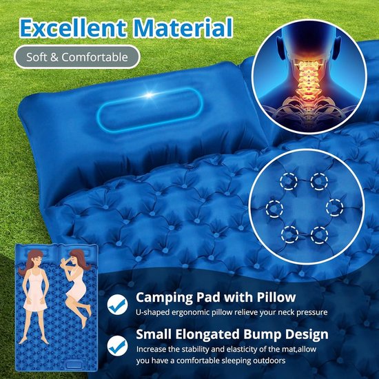 Zelfopblazende Campingmat voor Outdoor Avonturen van Merkloos — afbeelding 2