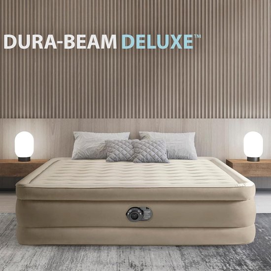 Ultra Plush Luchtbed 2-Persoons 203 x 152 x 46 cm Ingebouwde Pomp - Comfortabel Nachtje - Slaapmatras voor Kampeervakanties van Intex — afbeelding 4