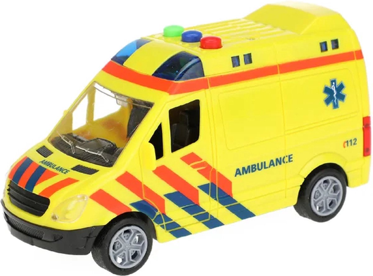 Toi-Toys Ambulance - speelgoed auto - frictie - licht en geluid - speelgoed — afbeelding 6