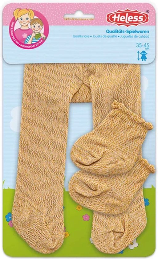Heless Poppenmaillot En Sokken Polyester Goud 28-35 Cm van Heless — afbeelding 3