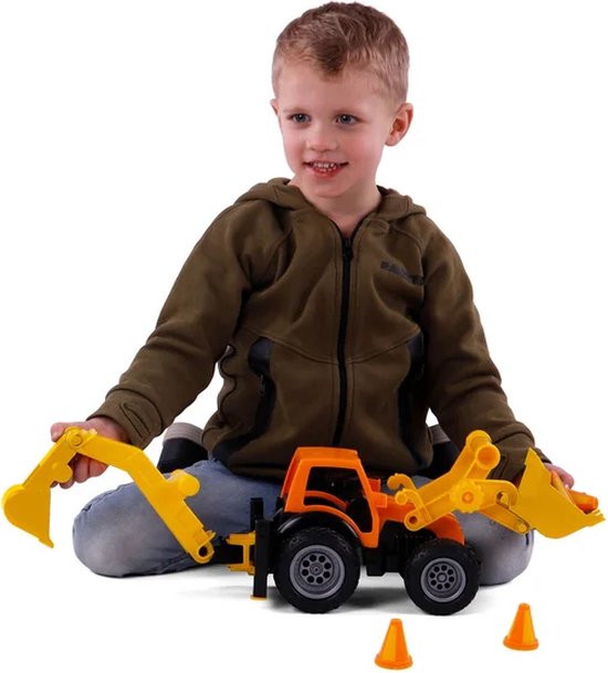 Cavallino Toys Cavallino Grip Graafmachine Tractor met Rubberbanden, 38,5cm van Cavallino Toys — afbeelding 5