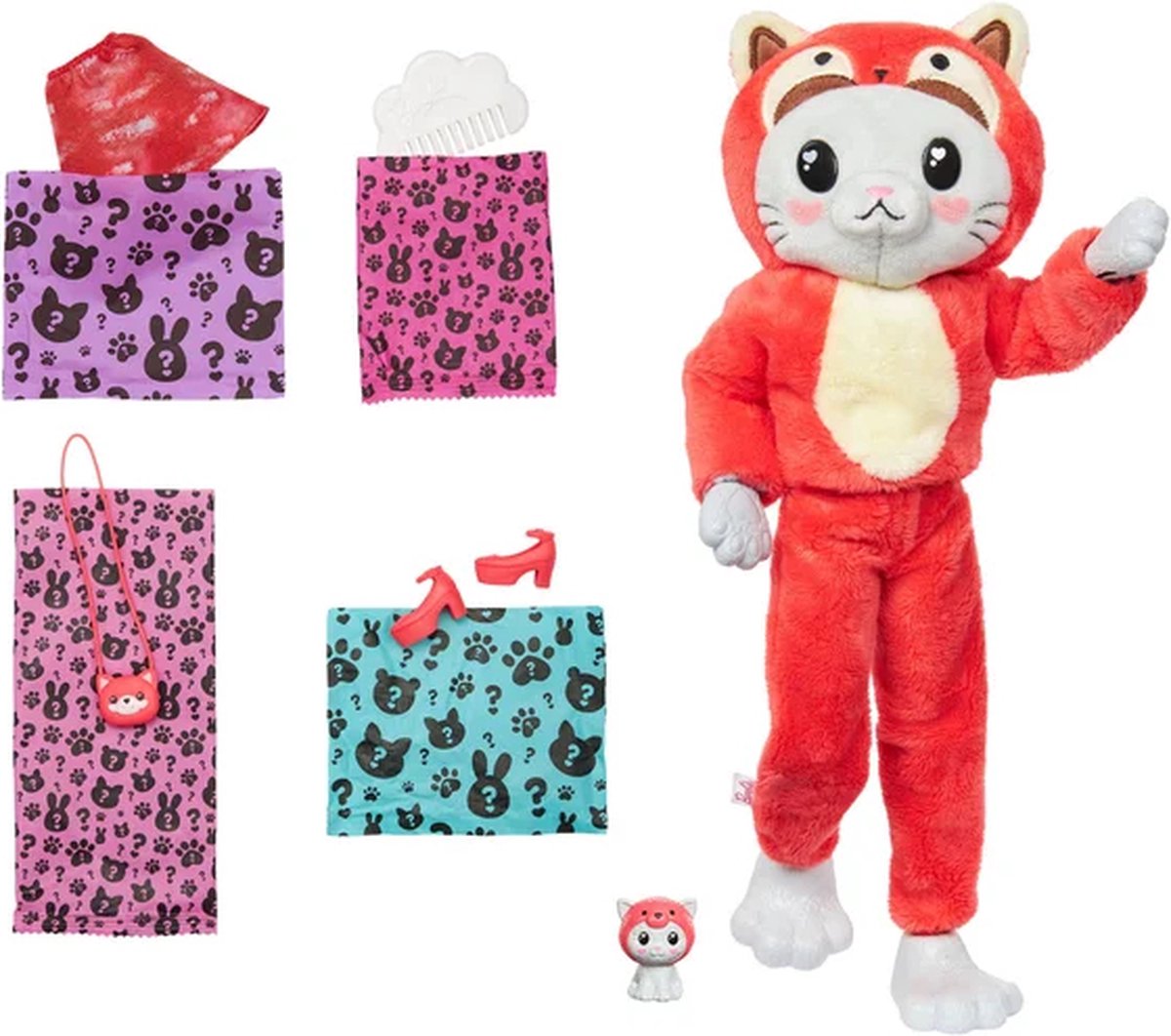 Barbie Cutie Reveal Pop - 30 cm - Kitten Rode Panda - Barbiepop — afbeelding 6