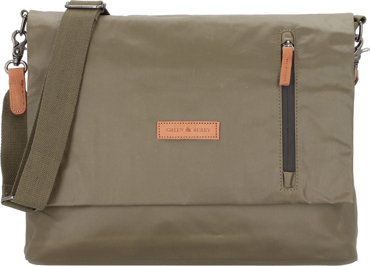 Greenburry Aviator Messenger 39 cm laptop compartiment - 37cm (15 duim) - olive