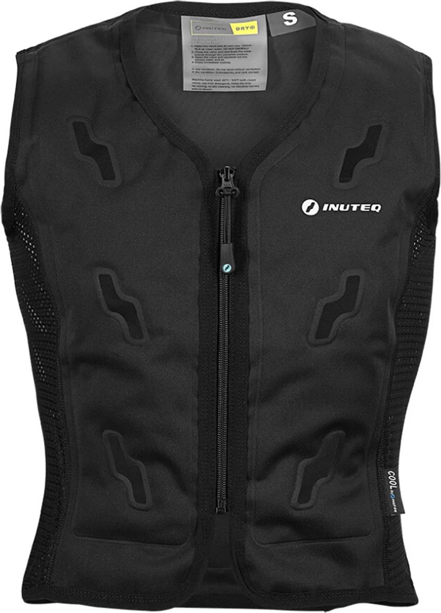 INUTEQ Bodycool Smart-X - Koelvest - Werkt met Water - Lichtgewicht - Tot 72 Uur Koeling - Zwart - Maat S