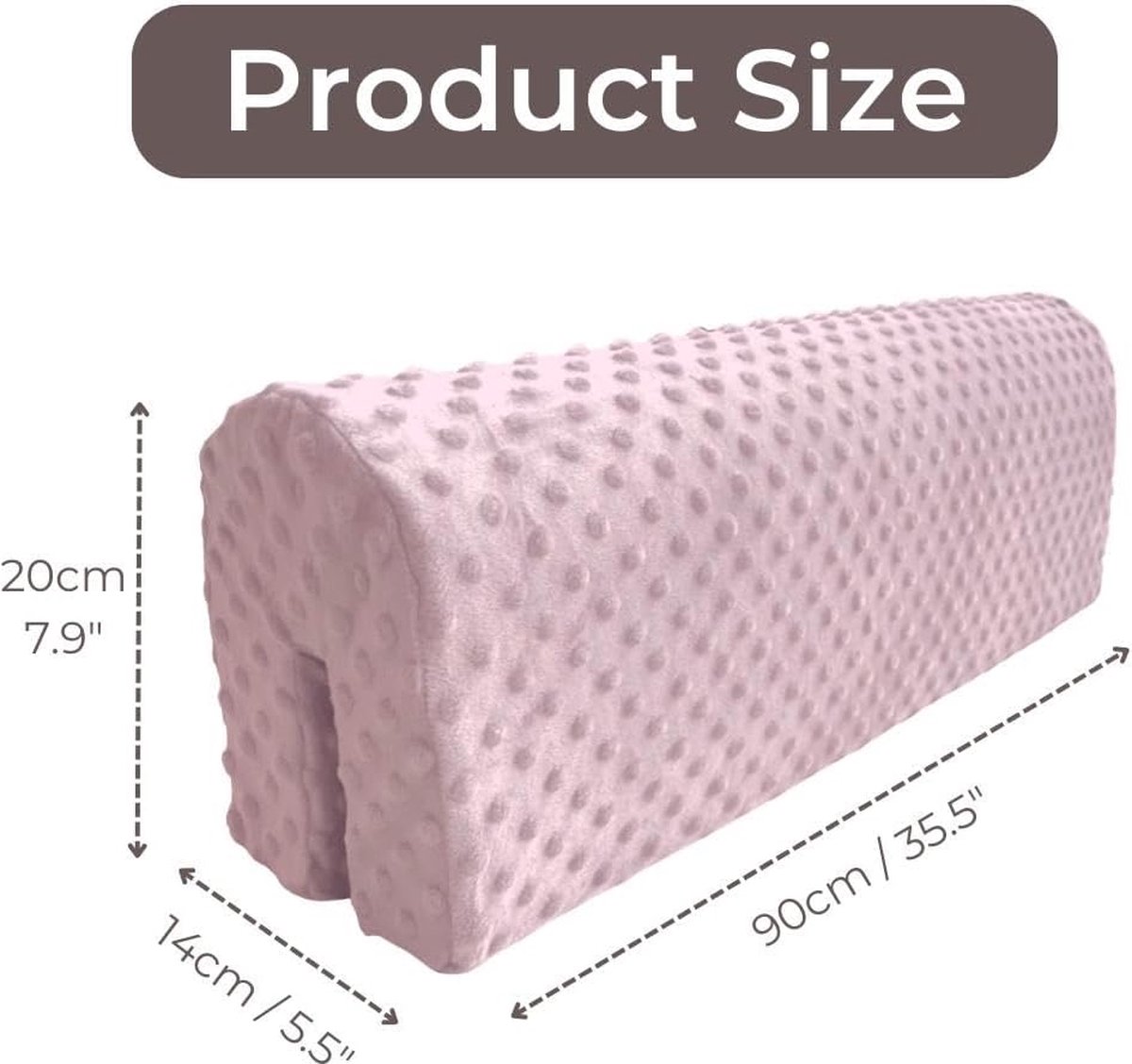 Space Bedrail voor peuters - Beschermer kinderbed vangrail - anti-botsing Valpreventie - Verhoogde hoogte Universele pasvorm - Eenvoudige installatie - Verbeterde veiligheid - Roze 70 cm Bed Rail