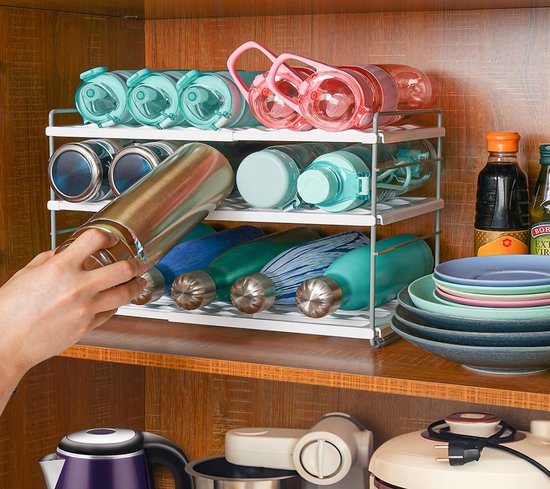 duozoanz Koelkastorganizer, rek, van kunststof, multifunctioneel, stapelbaar, voor werkblad, keuken, eetkamer, kast, teller, kast (1 stuk duozoanz Koelkastorganizer, rek, van kunststof, multifunctioneel, stapelbaar, voor werkblad, keuken, eetkamer, kast, teller, kast (1 stuk