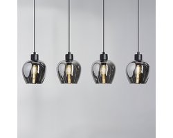 LumenXL - 4-lichts hanglamp - smoke glas - Sanford