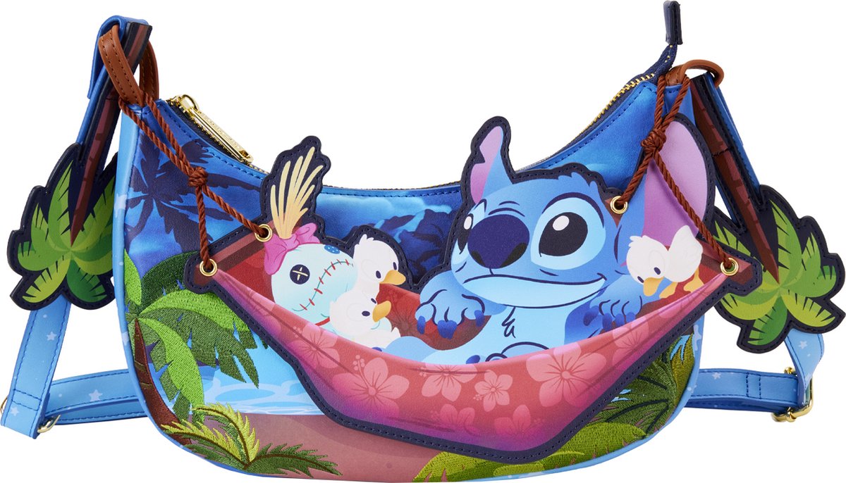 Lilo & Stitch Loungefly - Camping Cuties Hammock Schoudertas meerkleurig