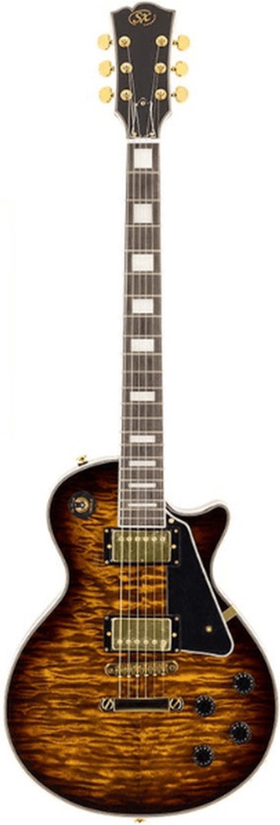 Elektrische gitaar - SX EH3-DS - LP Custom Style - Set Neck - 2x Humbucker - Quilted Maple Top - Sunburst