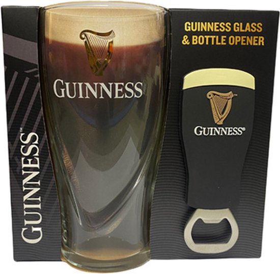 Foto: Guinness bierglas harp gravity flesopener cadeauset