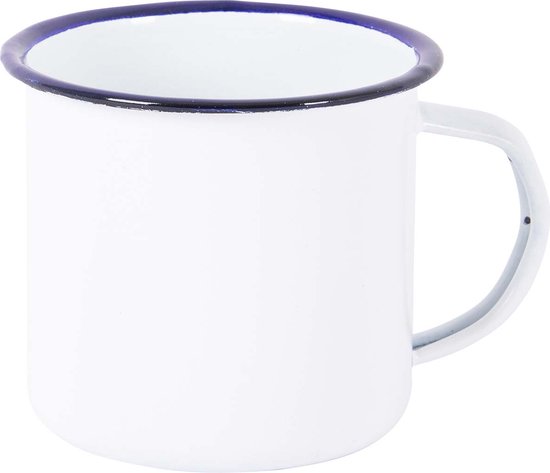 Bo-Camp - Servies - Emaille - 6 Stuks - Wit/Blauw van Merkloos — afbeelding 4