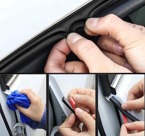 Bande d'étanchéité en Siliconen - Bande d'étanchéité de porte de voiture I Bande d'isolation pour Portes I Bande d'étanchéité de porte de voiture I Bande d'étanchéité de voiture I Joint en caoutchouc I 4 mètres