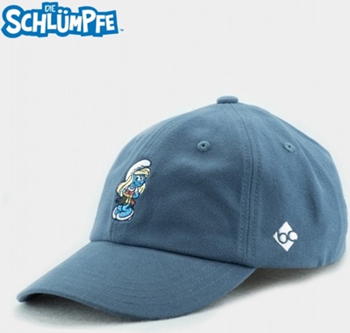 Smurfin in Beiers kostuum met verstopte Gargamel - Baseballcap voor Vrouwen - Snapback - Jeneverbesblauw - Bavarian Caps - 56cm