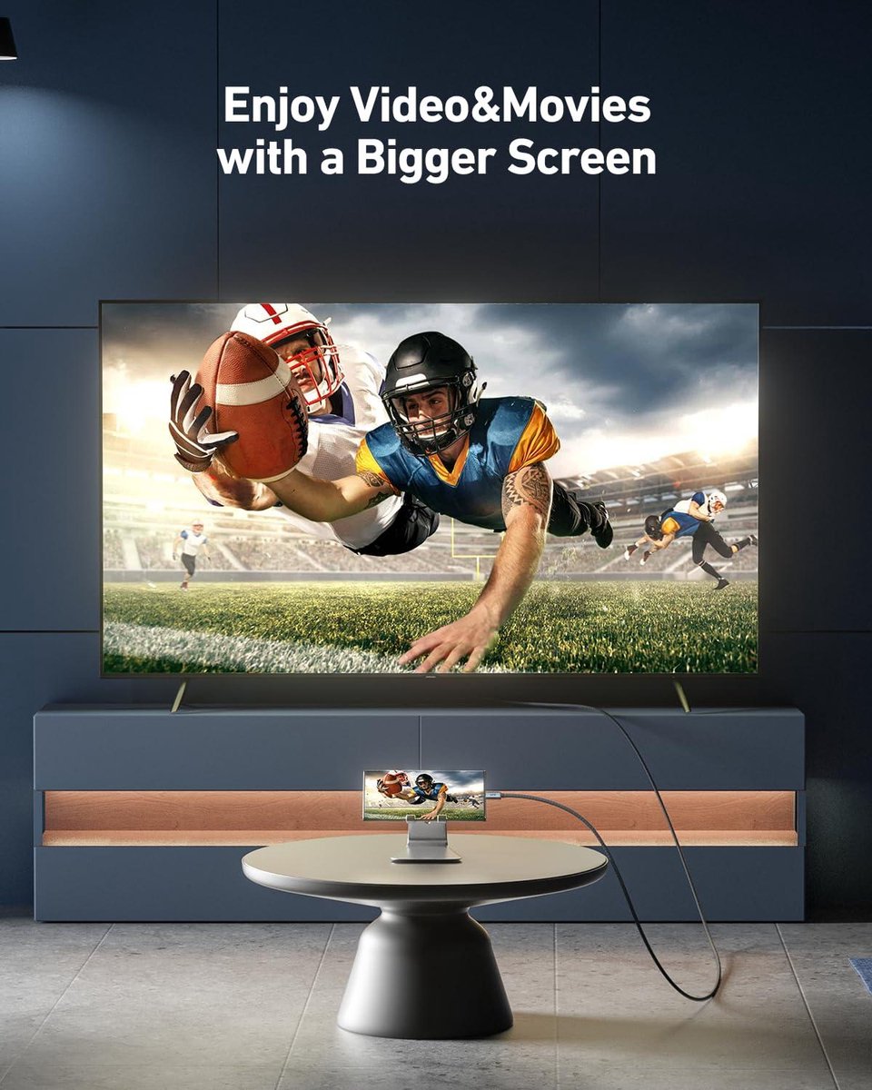 Uni Cable USB C Vers HDMI 3m [4K 60Hz], Câble Type C HDMI (Thunderbolt 4) Compatible Pour MacBook Pro, IPad Pro, IPhone15 Série, Surface Book 2, XPS, Galaxy S9/S8 Etc. Gris