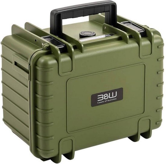 B&W Outdoor Case Type 2000 - Brons Groen voor DJI Mini 4 Pro Fly More Combo