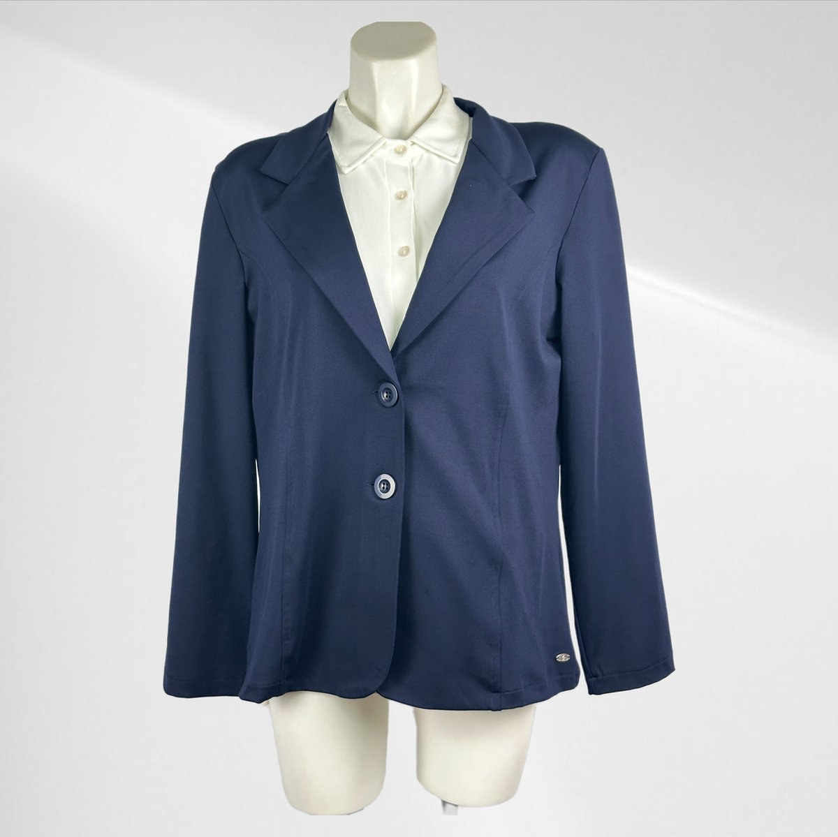 Angelle Milan Blazer Dames - Marineblauw - Travelstof - Maat 44