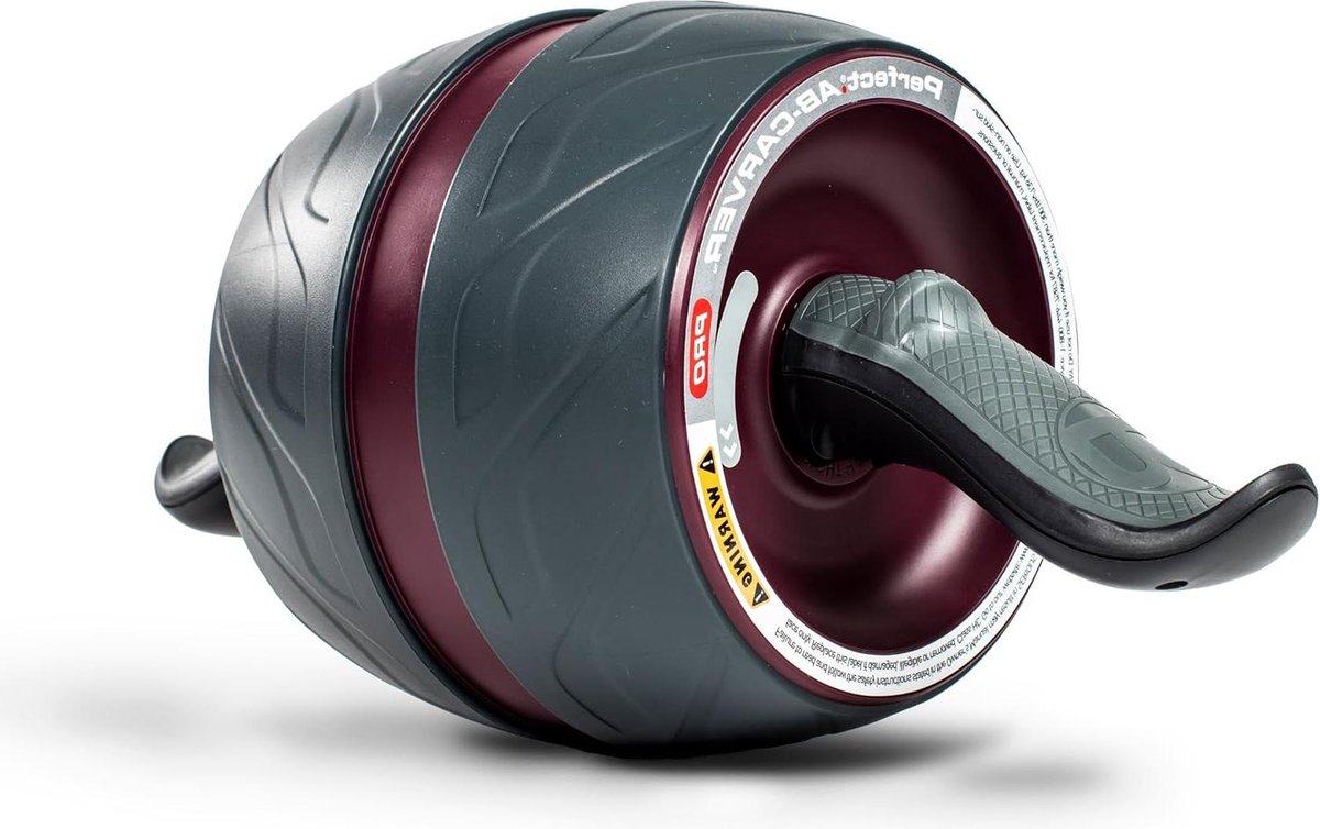 Buiktrainer met kniebeschermers en afroller-loopfiets voor thuis zwart - Thuis Fitnessapparaat ab wheel
