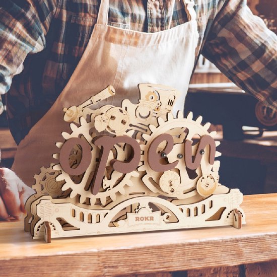 Robotime ROKR Open Close Sign LK506 - Knutselen - DIY - Houten ...