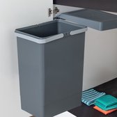 Eleganca Inbouw Prullenbak - 24 L – Afvalemmer - Afvalbak Afvalscheiding – Geschikt vanaf deurbreedte 45 cm, Inbouwdiepte 28 cm & kasthoogte 56 cm – Antraciet
