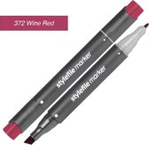 Stylefile Twin Marker - Wijnrood - Deze hoge kwaliteit stift is ideaal voor designers, architecten, graffiti artiesten, cartoonisten, & ontwerp studenten