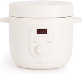 Bol.com CREATE - Elektrische rijstkoker 2 L met stoommandje - uitneembare binnenkant - houdt warm - Getbroken wit - 400W - RICE ... aanbieding