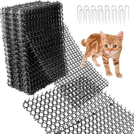 Foto: Doornrooster tegen katten kattenafweermat voor tuin kattenverjager kattenbescherming voor binnen en buiten kattenverschrikker 15 stuks 15 haringen bescherming tegen ongewenste katten