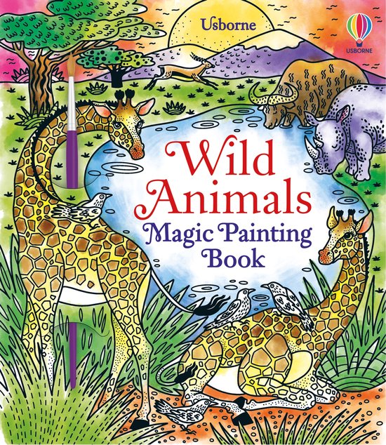 Magic Painting Books- Wild Animals Magic Painting Book - cover