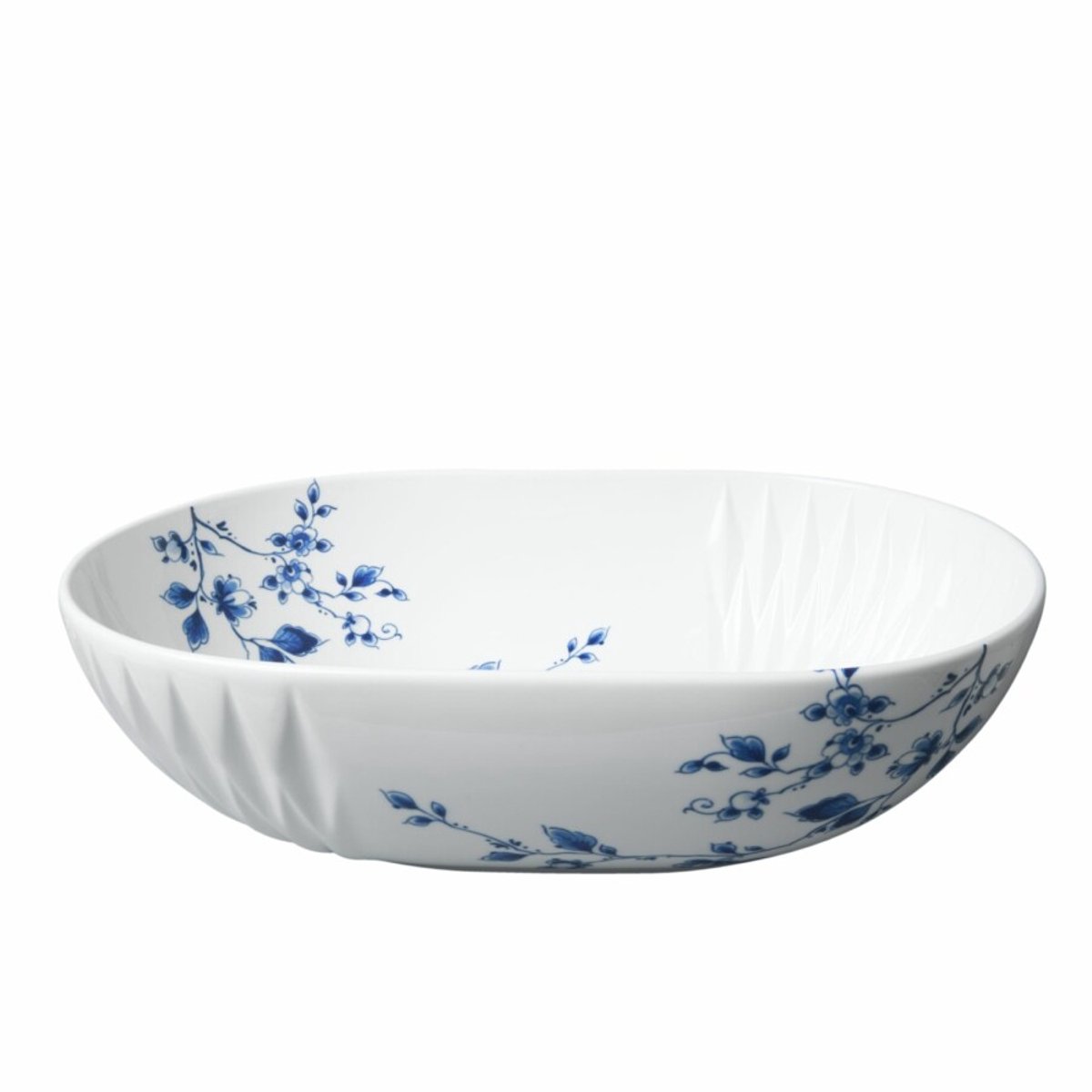 Saladeschaal Blauw Vouw - Porselein