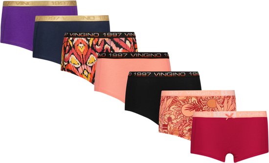 Vingino meiden ondergoed 7-pack boxers Neon Peach bol