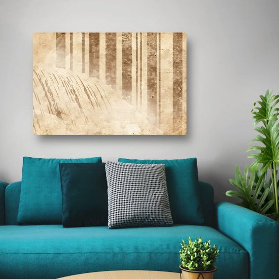 Tableau cascade - Tableaux nature - Tableau toile Rayures - Décoration salon industriel - Peintures sur toile - Décoration salon toile 70x50 cm