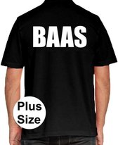 BAAS grote maten poloshirt zwart voor heren - Plus size BAAS polo t-shirt XXXL