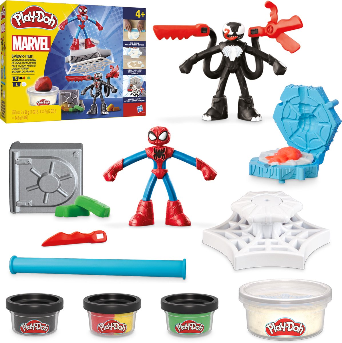 Play-Doh Marvel Spider-Man Werp en Snij Speelset - Boetseerklei - Inclusief 2 figuren — afbeelding 9