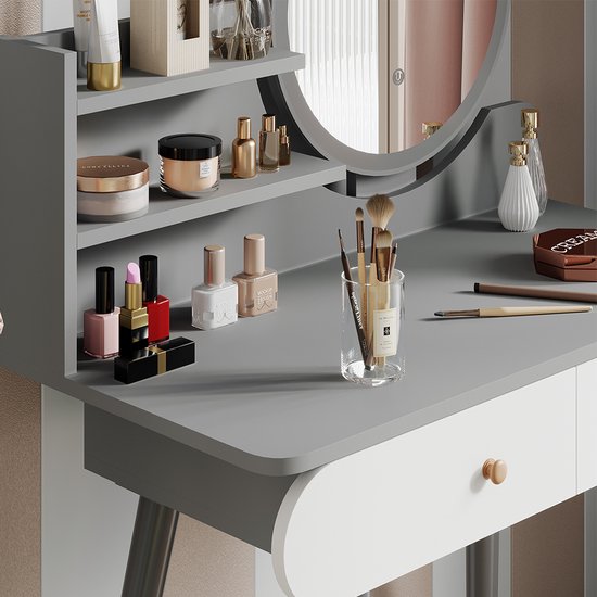 Vicco coiffeuse Alexa, Blanc, 93 cm avec miroir