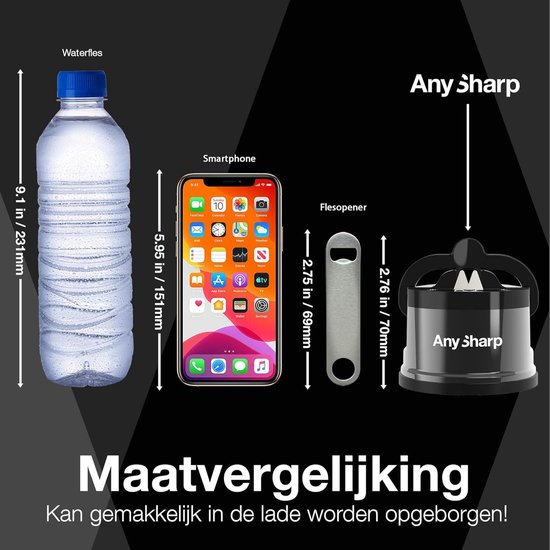 Messenslijper met zuignap - efficiënt slijpen - 1 stuk | bol