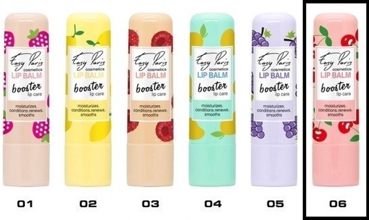 Goedkoopste Easy Paris Cosmetics - Verrukkelijke Lip Balm Booster Lip Care - Moisturizes Conditions Renews Smooths - Kers