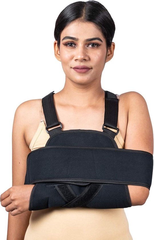 Foto: Volledig verstelbare arm sling schouderbrace beste rotator manchet en elleboog ondersteuning inclusief startonderbreker band snel herstel voor mannen en vrouwen