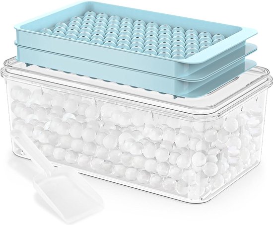IJsblokjesvorm Voor De Vriezer Met Deksel, 64 Stuks Siliconen Bakjes Met Makkelijke Lossing~p210548566