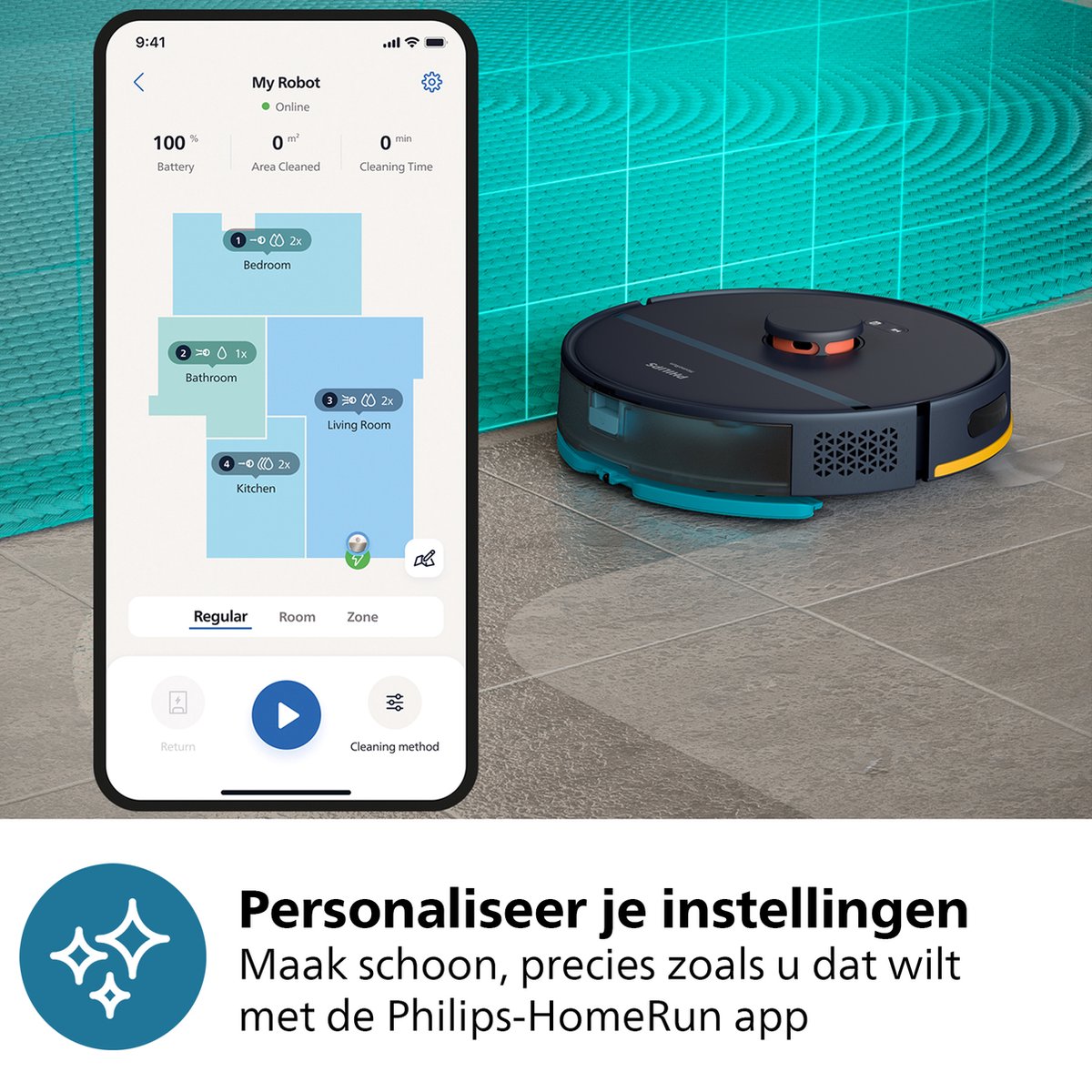 Philips Robotstofzuiger XU2100/10 met Dweilfunctie - afbeelding 3