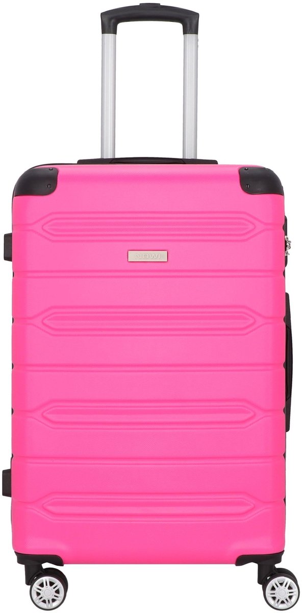 NOWI Rhodos 4 wielen Trolley 68 cm - Harde bagage - Combinatieslot - sz-pink