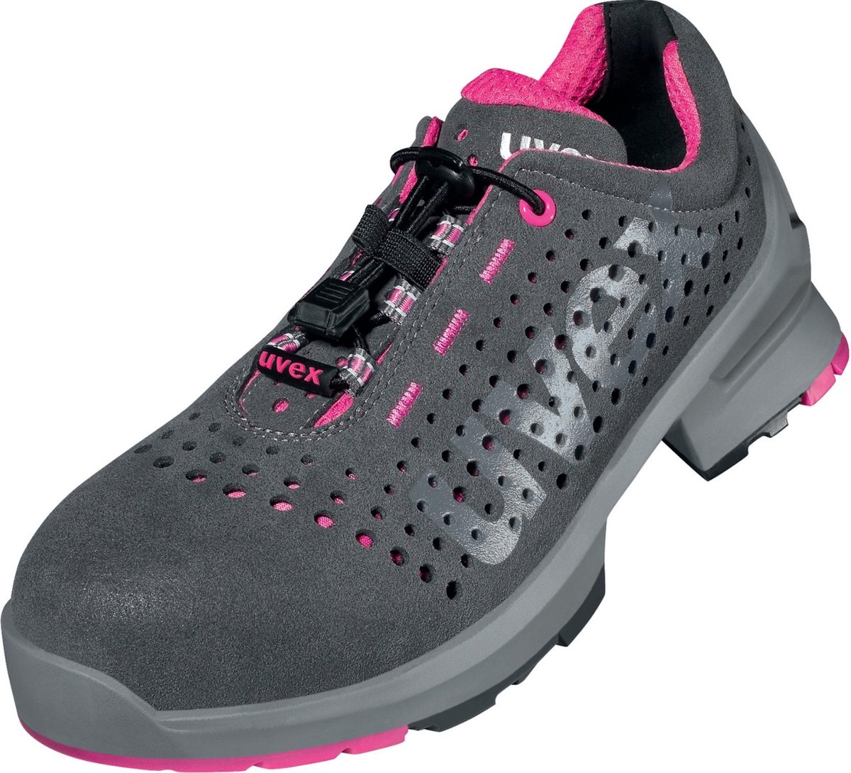Uvex 1 Ladies S1 Geperforeerd 85618 - Grijs/Roze - 43