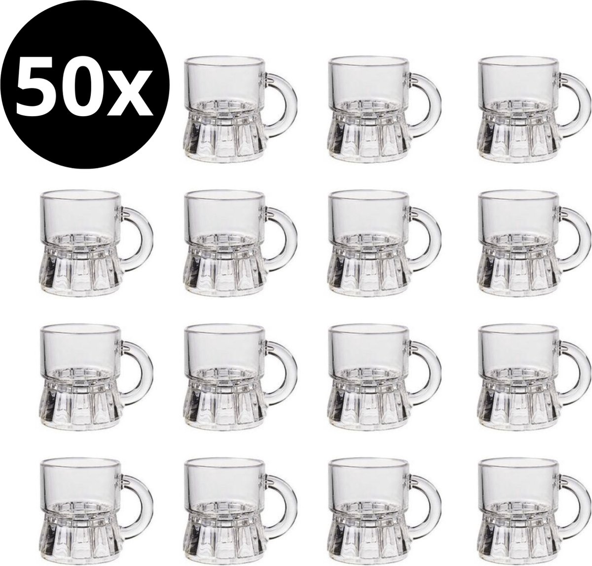 Novaex Shotglas Pulletje 50 stuks Shotglas Horeca Shotglazen 2cl Doorzichtig Kroeg Club Bar