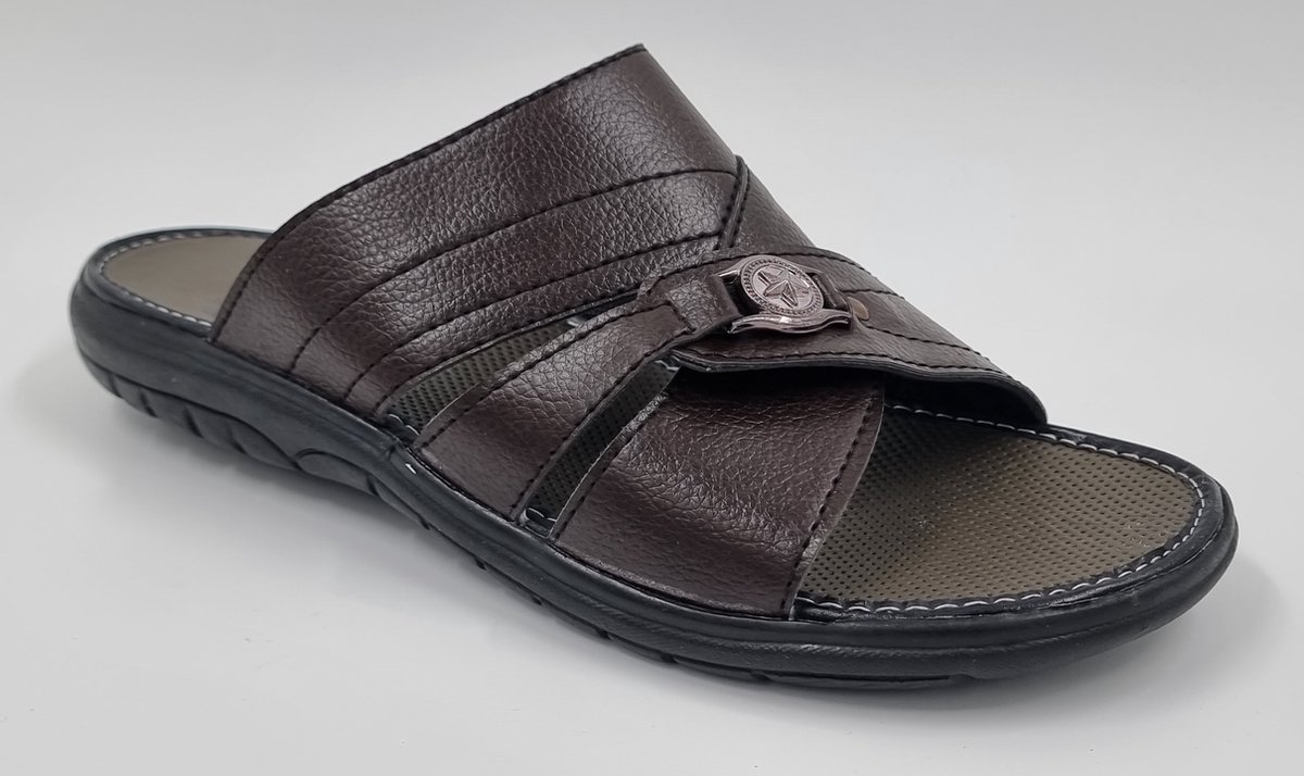 Walking - Slippers Heren - Licht Gewicht Heren Slippers - Slippers met een Zacht Voetbed - Bruin – Maat 41