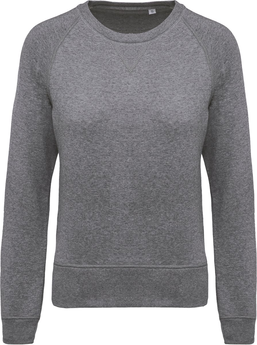 Kariban Damessweater BIO ronde hals raglanmouwen K481 - Grey Heather - S