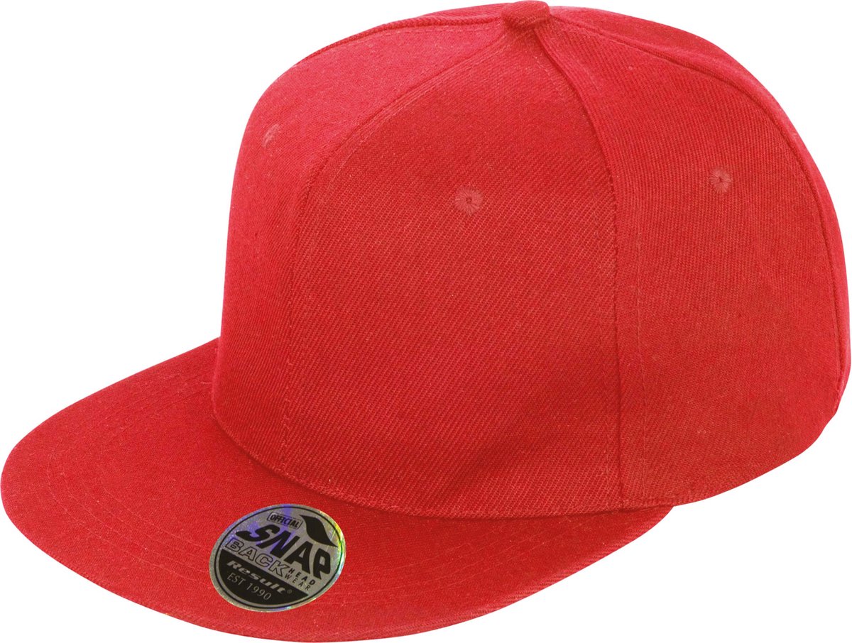 Result Bronx Original Flat Peak Snapback Cap RH83 - Red - One size