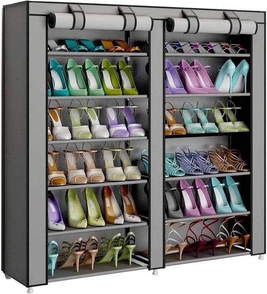 Meuble À Chaussures 11 Étagères 60 X 30 X 175 Cm Jusqu'À 30 Paires De