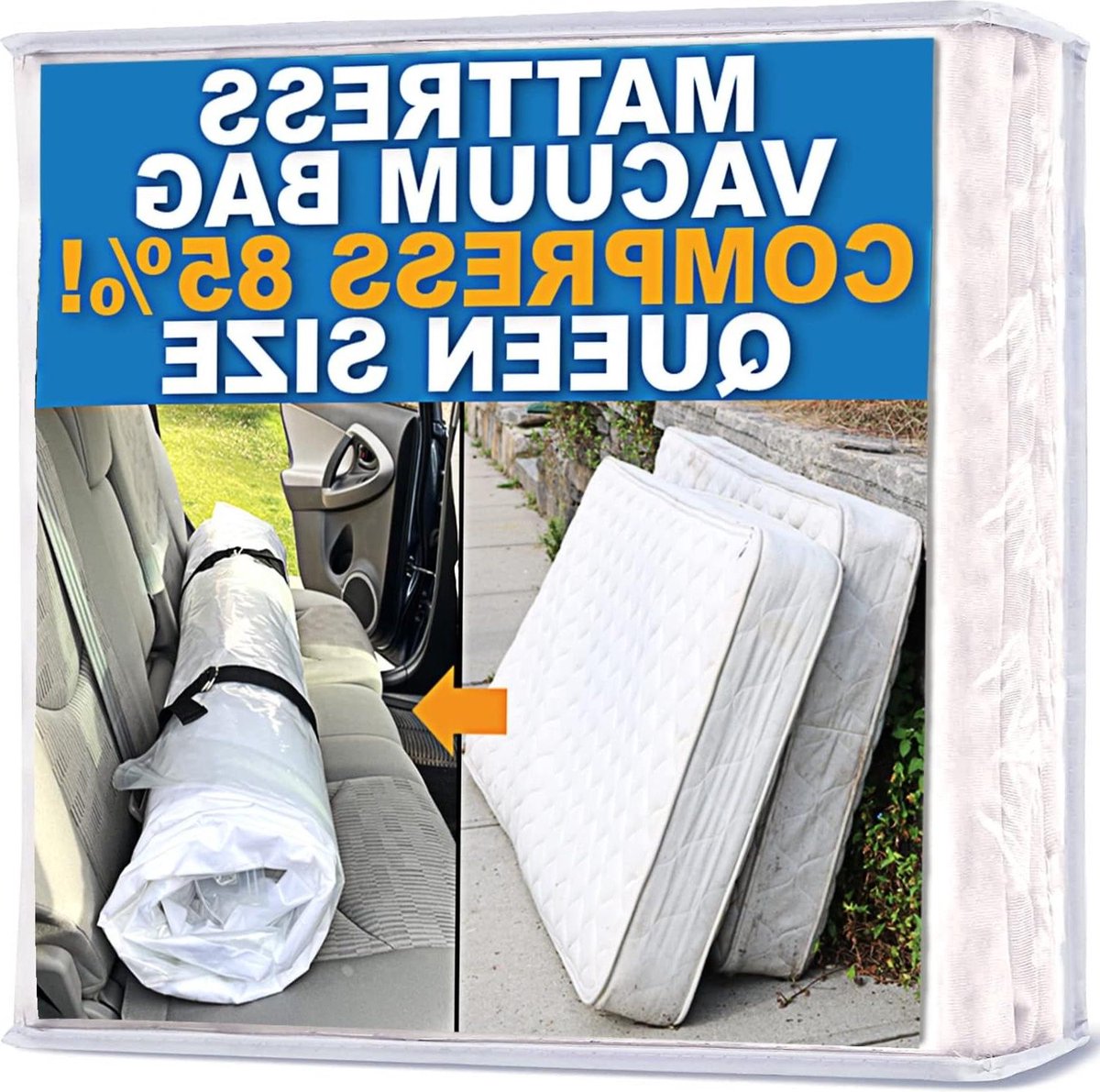 Vacuüm afsluitbare matrashoes voor traagschuimmatrassen of binnenveringmatrassen opslag voor verhuizen en retourneren Queen Full Full-XL