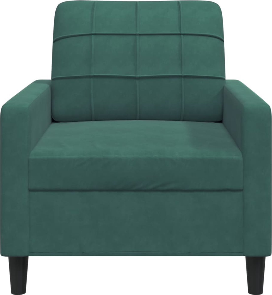 vidaXL Fauteuil - 60 - cm - fluweel - donkergroen